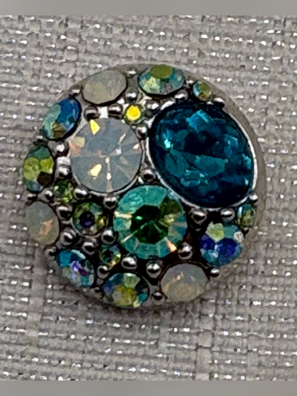 BLUE BLING - Snap Button Charm - 18mm/20mm - Genuine Magnolia & Vine Charm